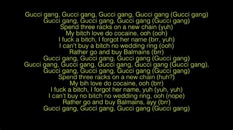 gucci gang lyrics download.